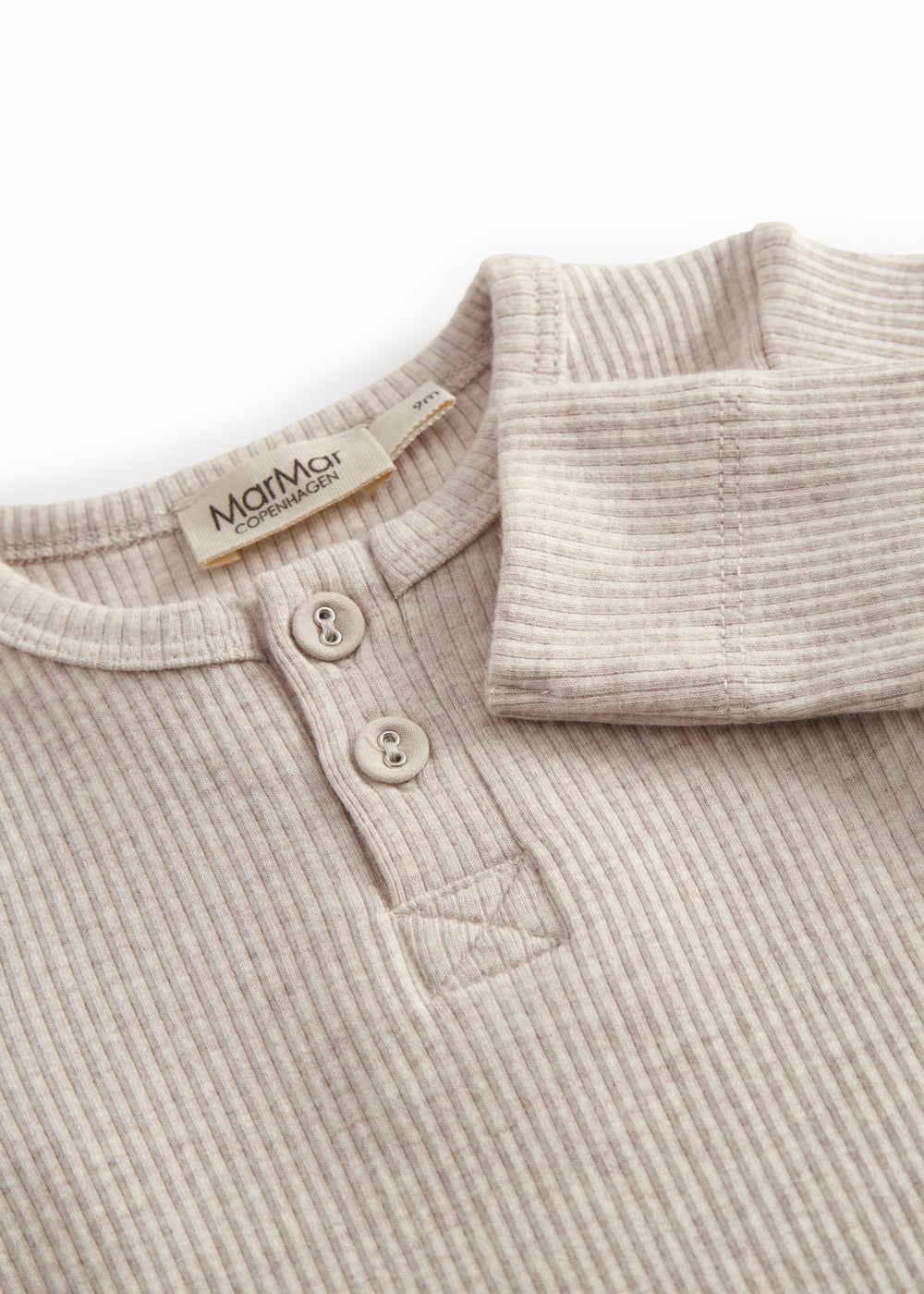 Langærmet baby modal bodystocking med stolpe knaplukning