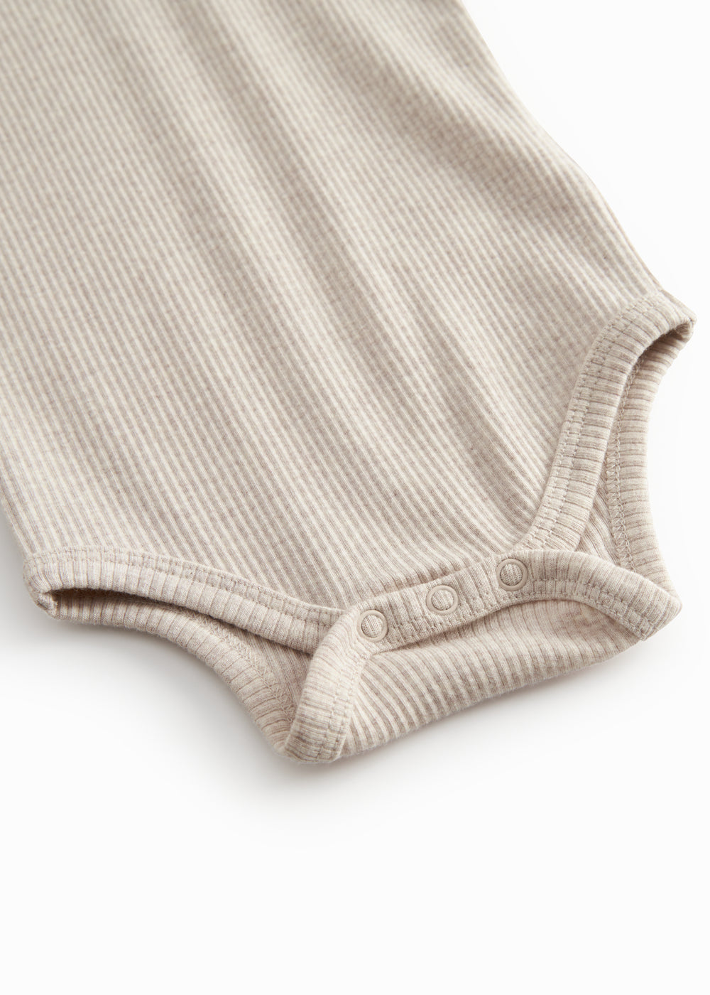 Beige langærmet modal baby bodystocking