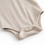 Beige langærmet modal baby bodystocking