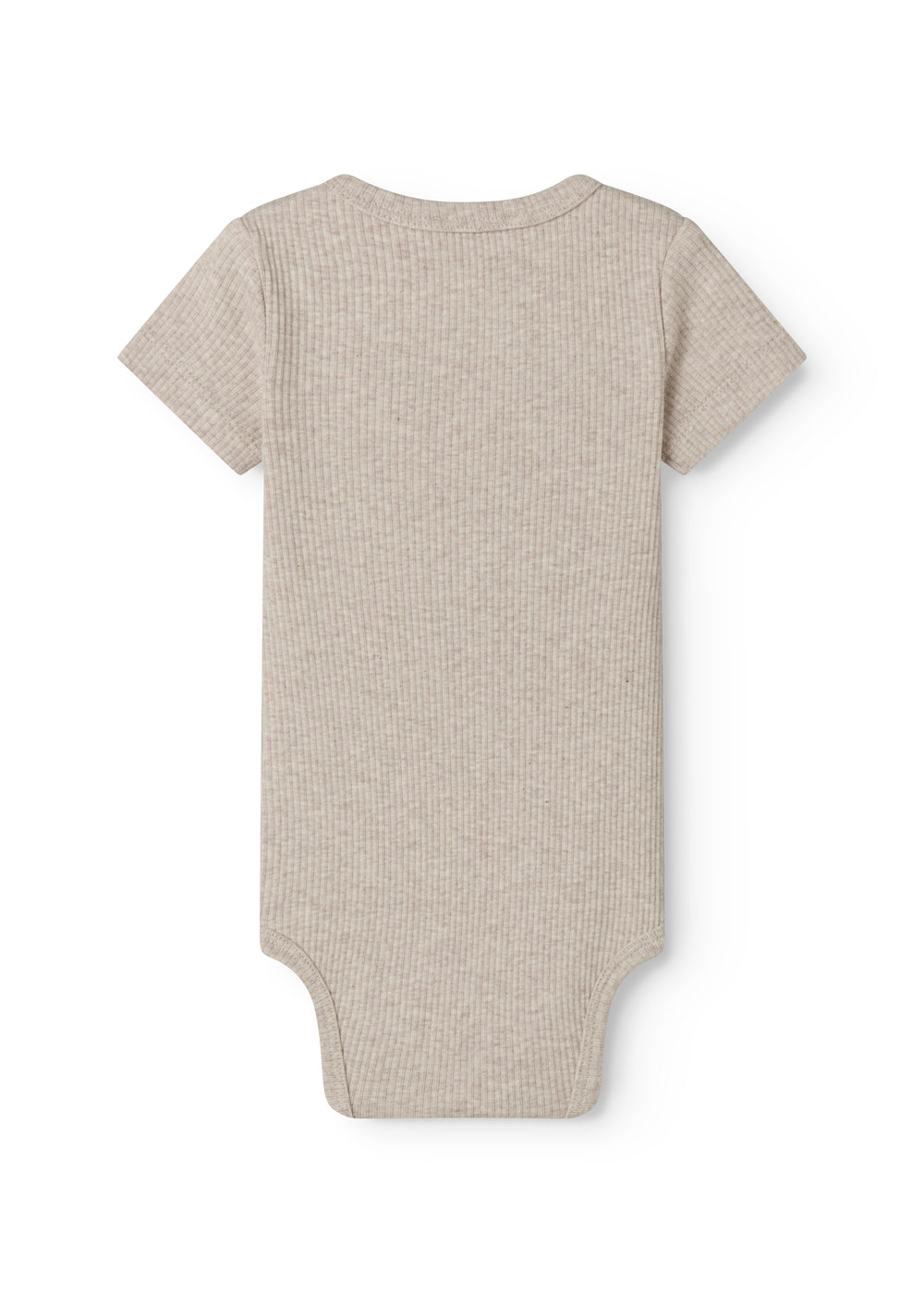 Beige kortærmet modal baby bodystocking