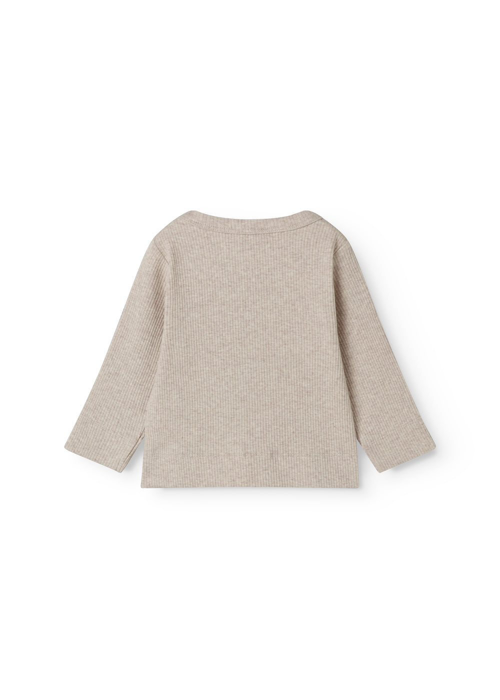 Langærmet beige modal cardigan til baby