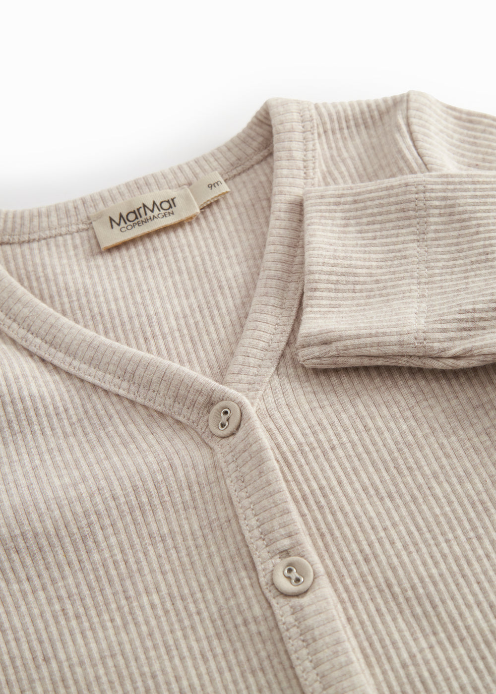 Langærmet beige modal cardigan til baby