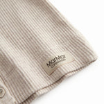 Langærmet beige modal cardigan til baby