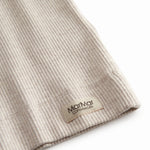 Langærmet beige modal t-shirt til børn med stolpe knaplukning