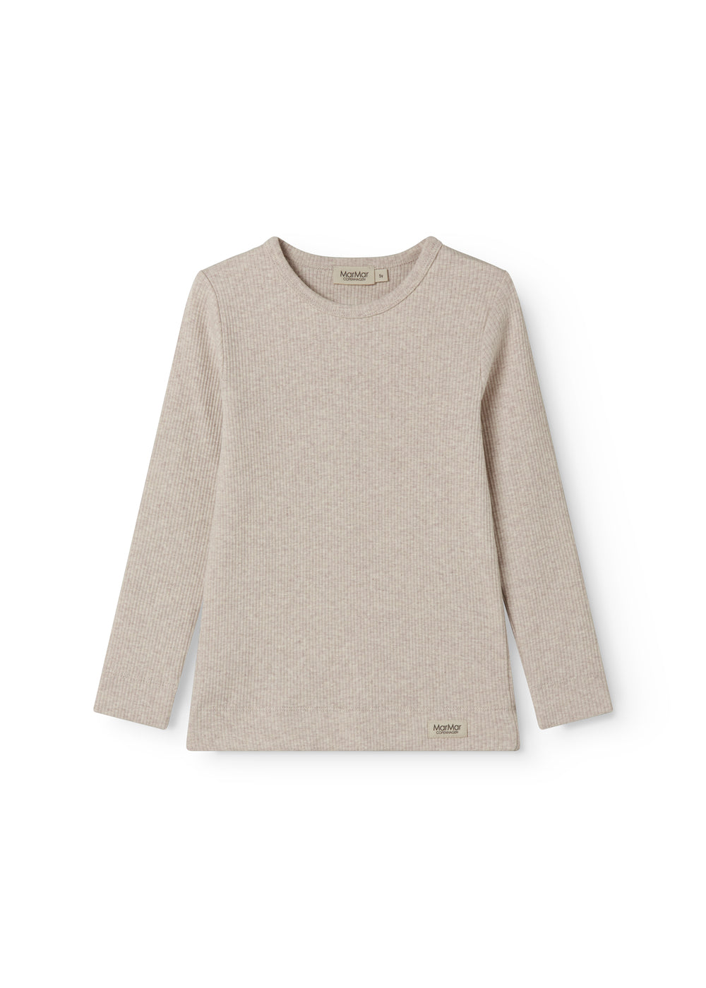 Beige langærmet modal t-shirt til børn