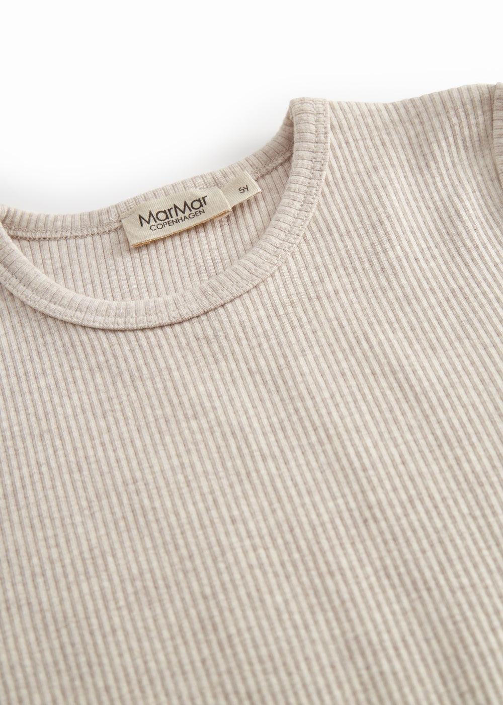 Beige kortærmet modal t-shirt til børn