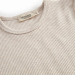 Beige kortærmet modal t-shirt til børn