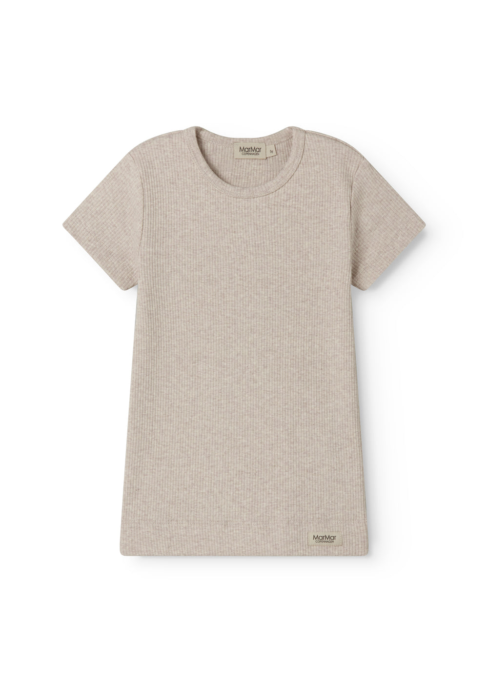 Beige kortærmet modal t-shirt til børn