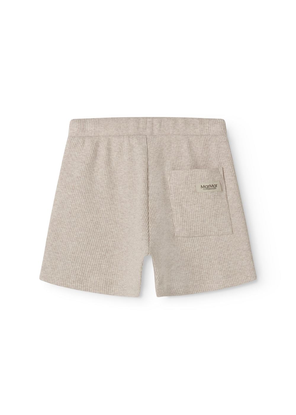 Beige Baby modal shorts med bred elastik og bindebånd i taljen