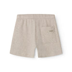 Beige Baby modal shorts med bred elastik og bindebånd i taljen