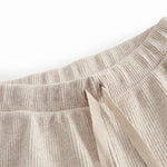 Beige Baby modal shorts med bred elastik og bindebånd i taljen