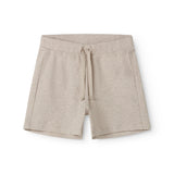 Beige Baby modal shorts med bred elastik og bindebånd i taljen