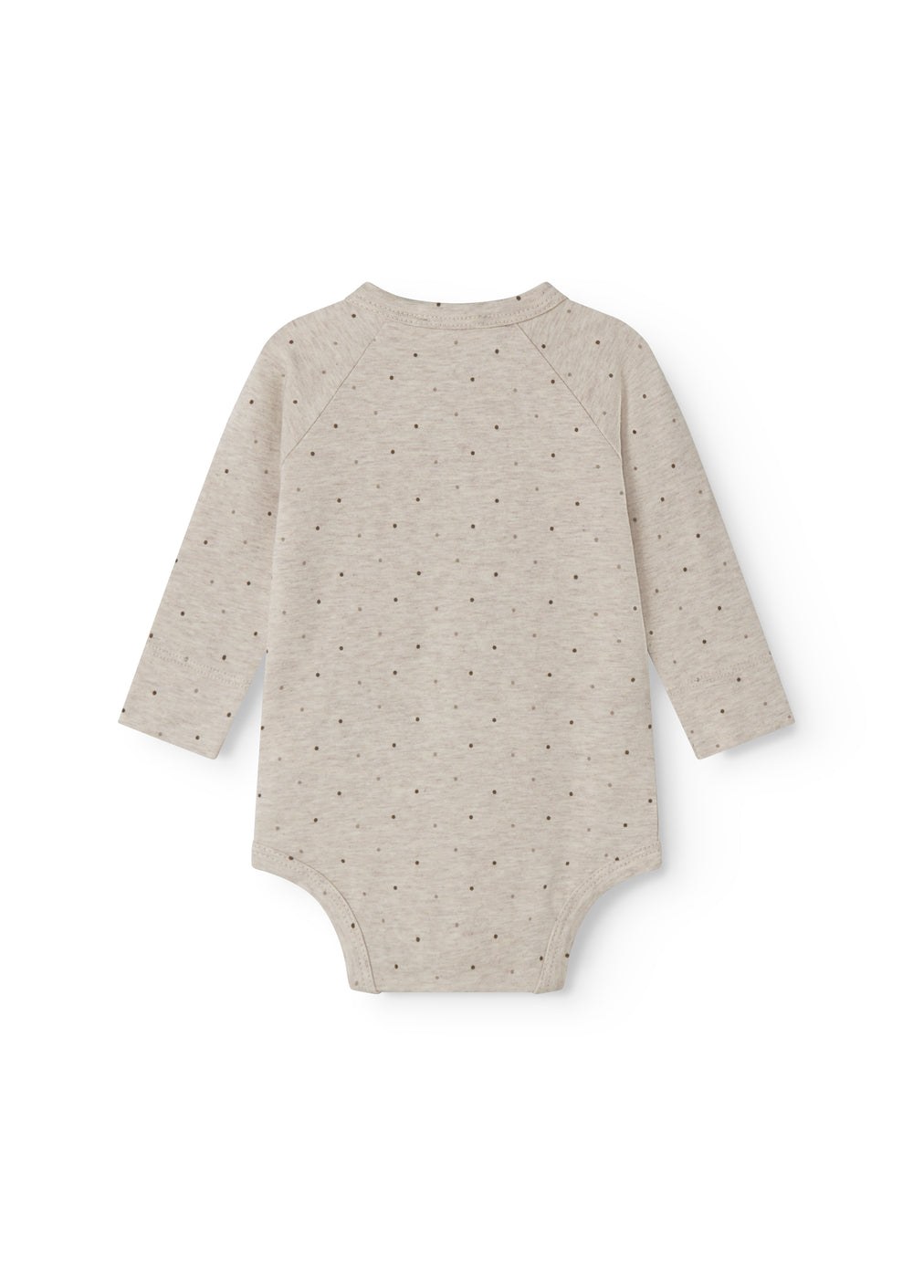 Langærmet beige bodystocking til nyfødte