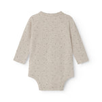 Langærmet beige bodystocking til nyfødte