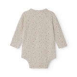 Langærmet beige bodystocking til nyfødte