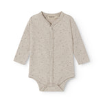 Langærmet beige bodystocking til nyfødte