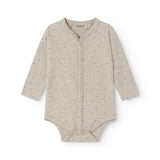 Langærmet beige bodystocking til nyfødte