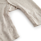 Beige langærmet baby heldragt med knapper