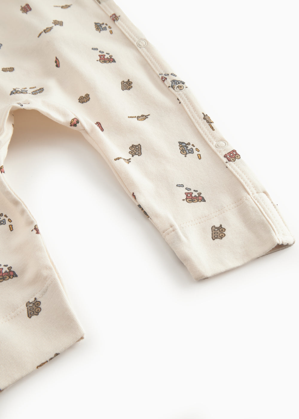 Heldragt til nyfødt med tog print