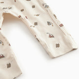 Heldragt til nyfødt med tog print