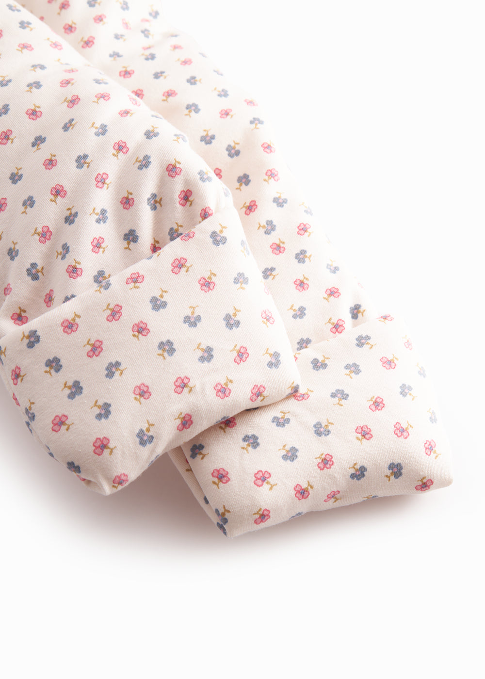 Vatteret heldragt til nyfødt med hætte, knaplukning og blomstermønster