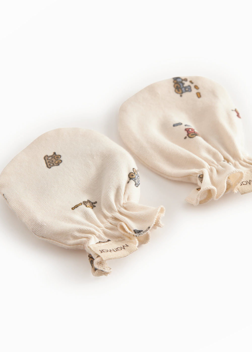 Baby luffer med tog print