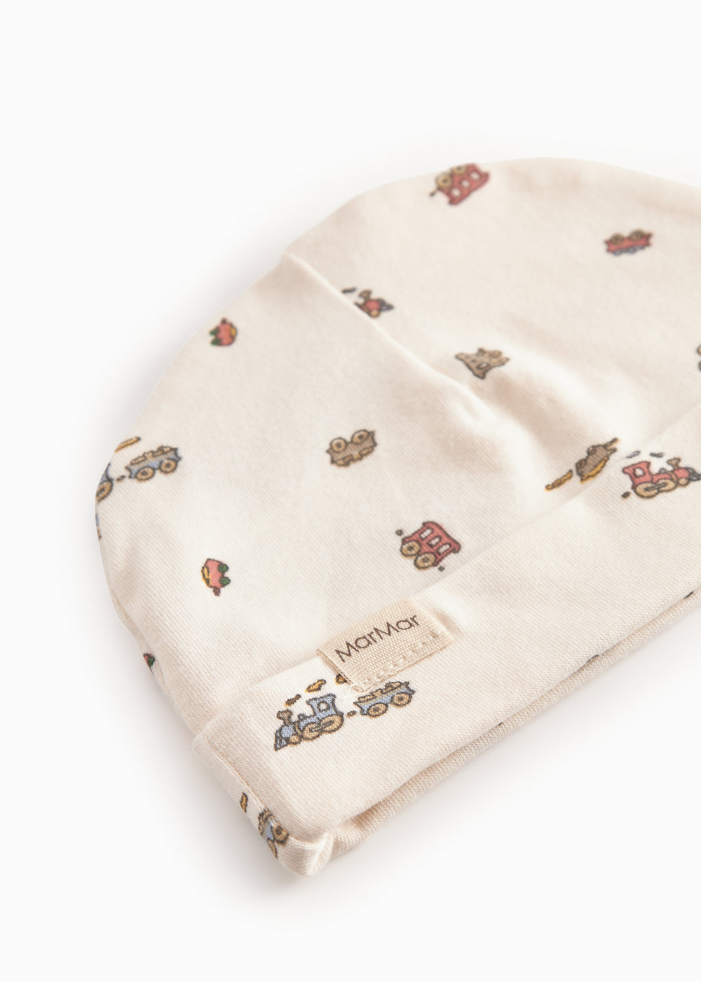 Baby hue til nyfødt med tog print