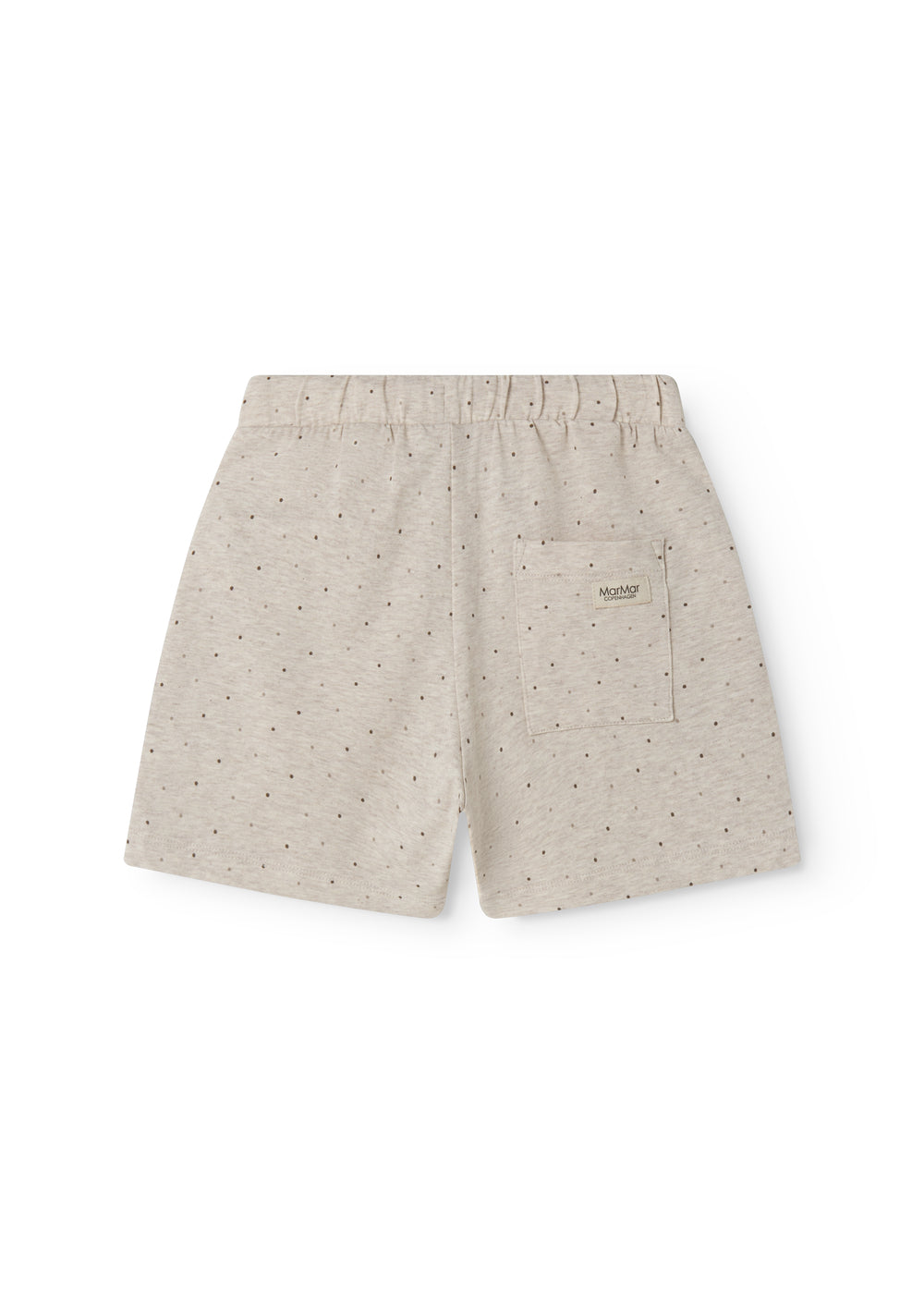 Børne shorts med fint print, bred elastik samt bindebånd i taljen