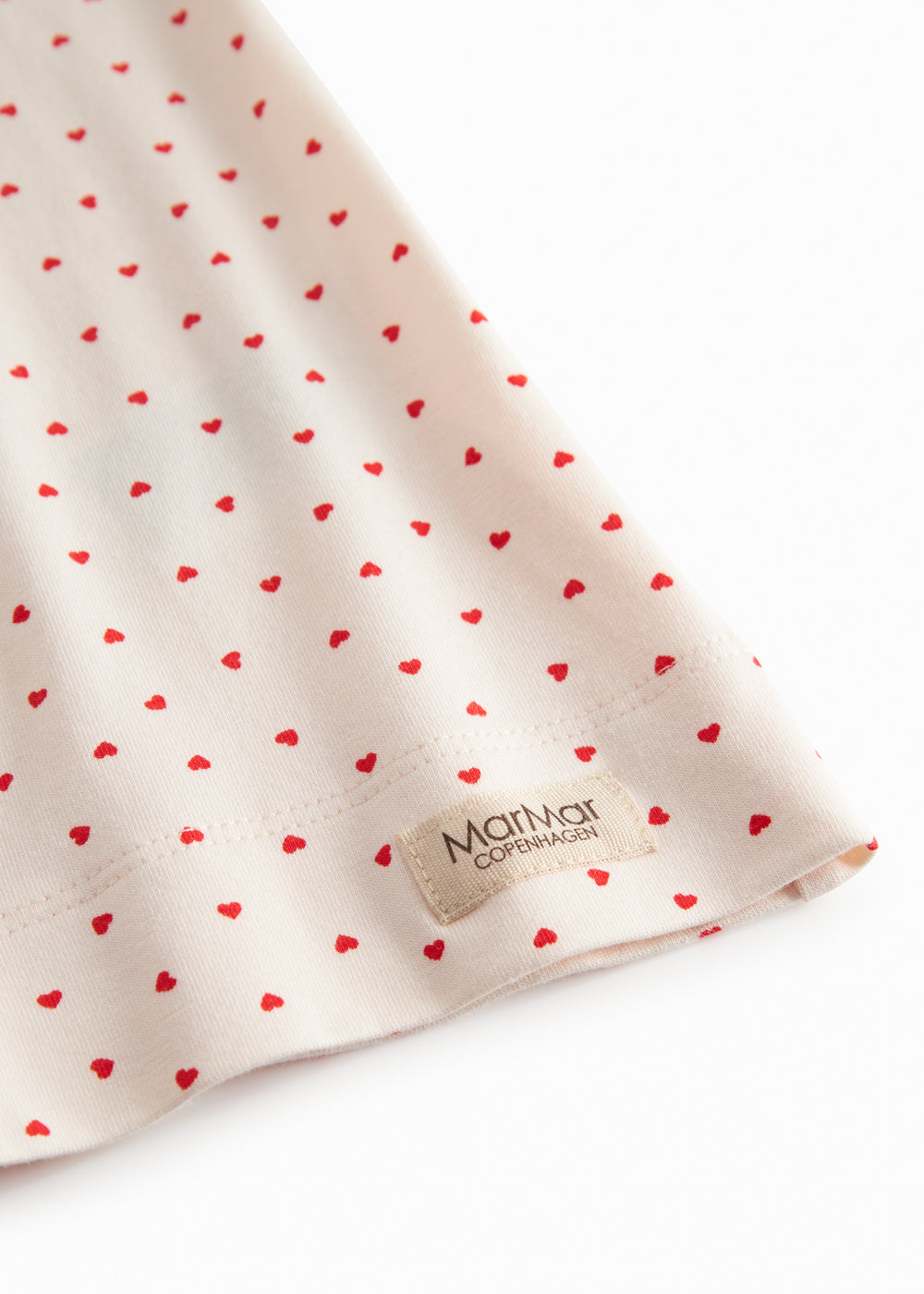 Stropkjole til børn uden ærmer og med et fint hjerte print