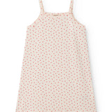 Stropkjole til børn uden ærmer og med et fint hjerte print
