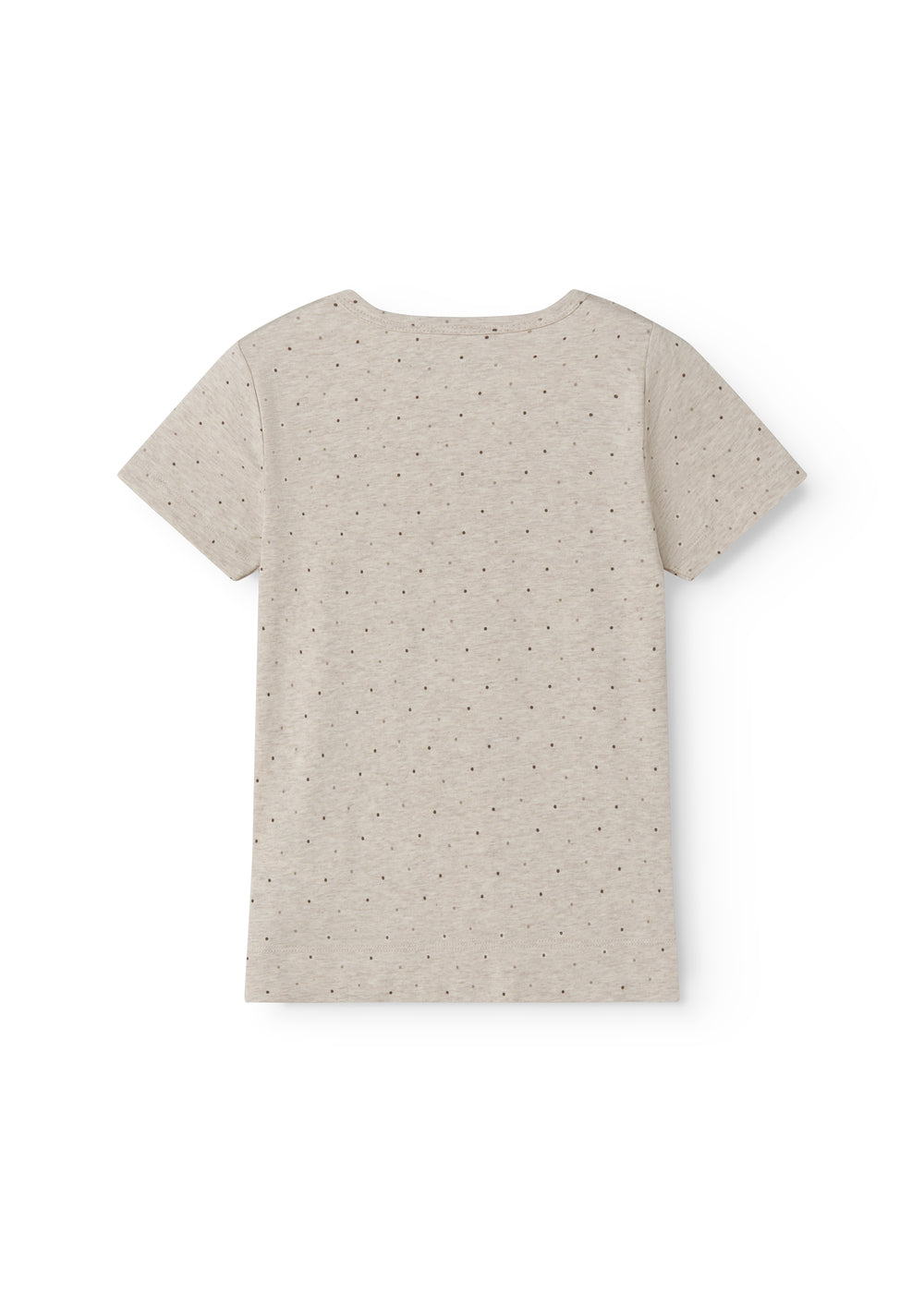 Beige kortærmet t-shirt til børn med et fint print