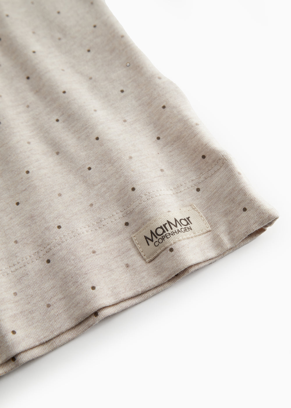 Beige kortærmet t-shirt til børn med et fint print