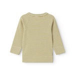 Langærmet slå-om baby bluse med grønne striber
