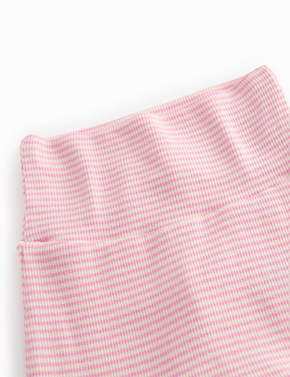 Lyserød stribede bukser med fødder til nyfødt baby