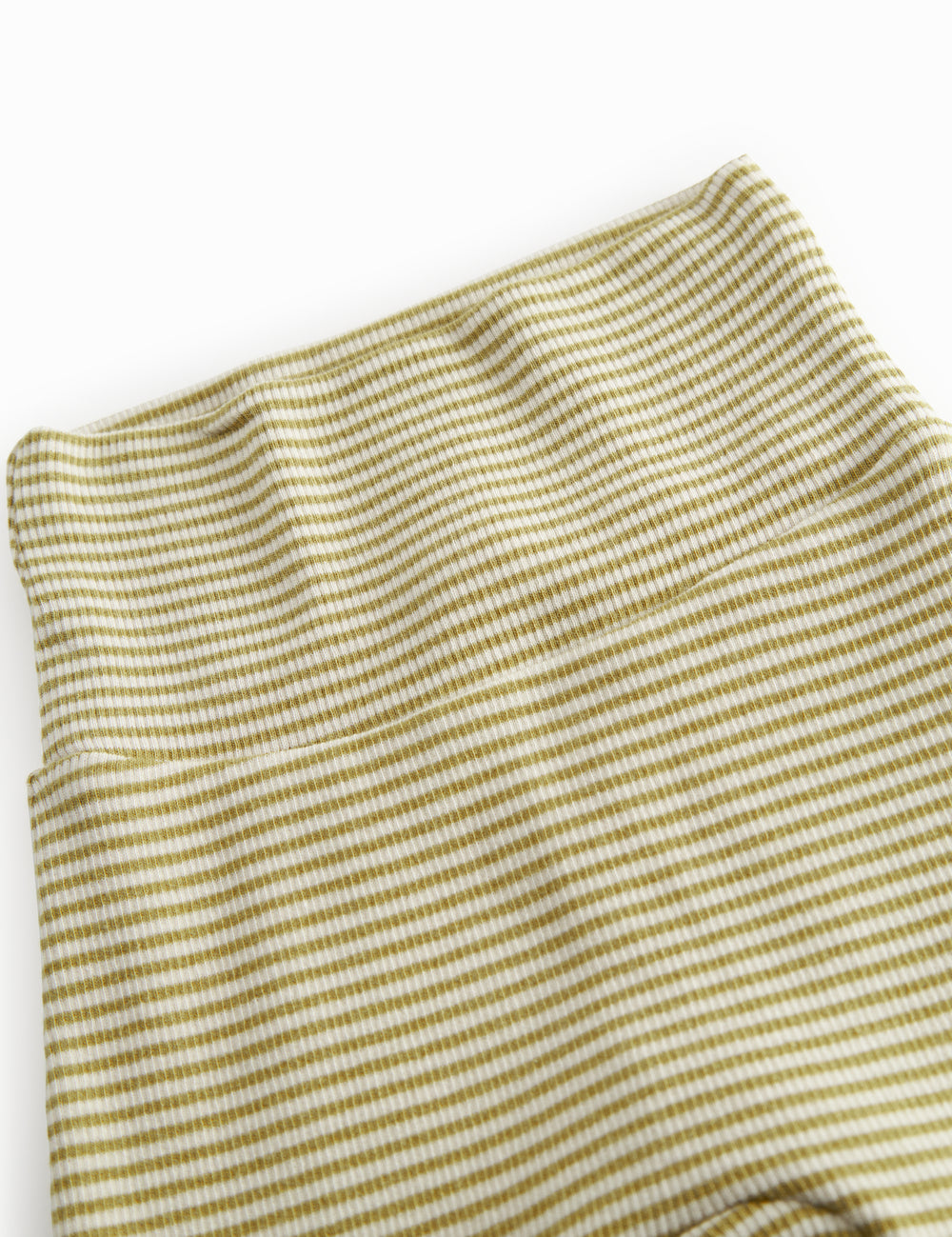 Grønstribede bukser med fødder til nyfødt baby