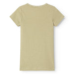 kortærmet børne t-shirt med grønne striber