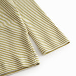 langærmet t-shirt til børn med grønne striber