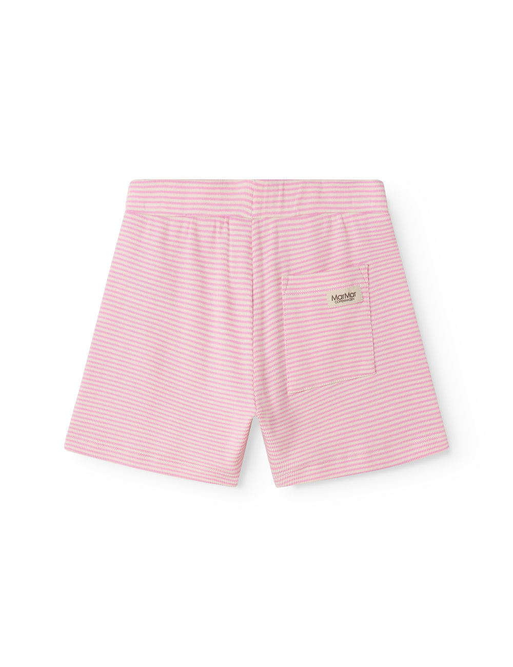 Børnehorts med lyserøde striber, bred elastik samt bindebånd 