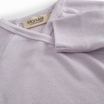 Lys lilla langærmet heldragt med slå-om-lukning til nyfødte