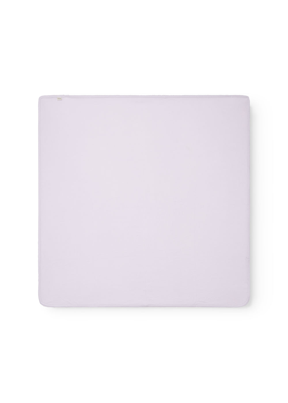 Lys lilla baby tæppe med rundede hjørner og picotkanter