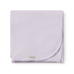 Lys lilla baby tæppe med rundede hjørner og picotkanter