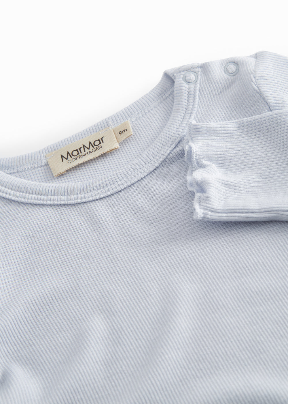 Lyseblå langærmet baby bodystocking