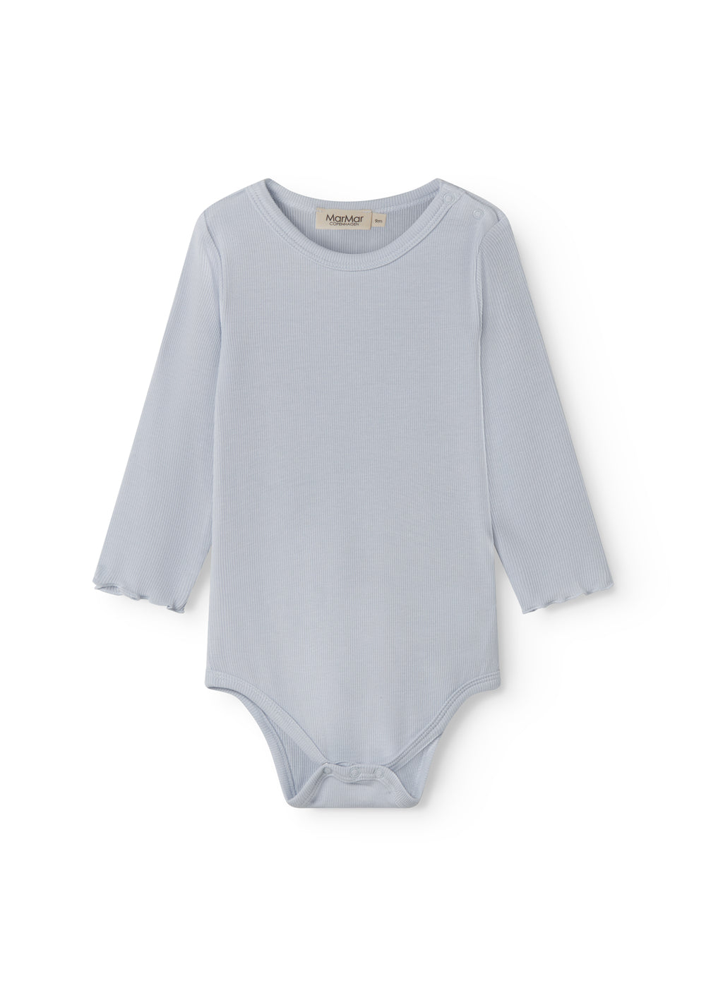 Lyseblå langærmet baby bodystocking