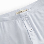 Lyseblå leggings til børn med pyntegylp og knapper