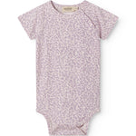 Lilla kortærmet leopard baby bodystocking
