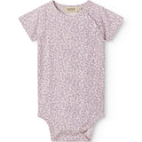 Lilla kortærmet leopard baby bodystocking