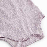 Lilla langærmet leopard baby bodystocking