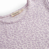 Lilla kortærmet leopard t-shirt til børn