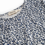 Blå kortærmet leopard t-shirt til børn
