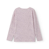 Lilla langærmet leopard t-shirt til børn